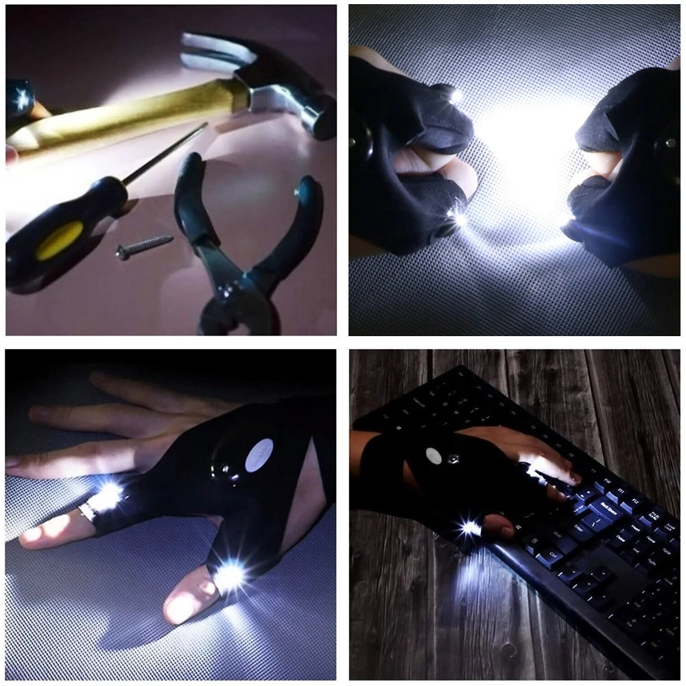 Luvas com Lanterna LED - Facilite o seu dia a dia